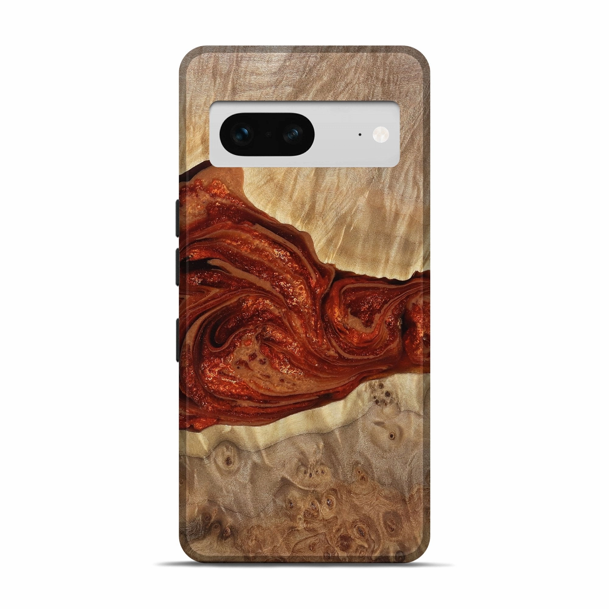 Privacy Screen Slim Screen Protector Pixel 7 Wood Live Edge Phone Case - Keegan (Red, 780329)