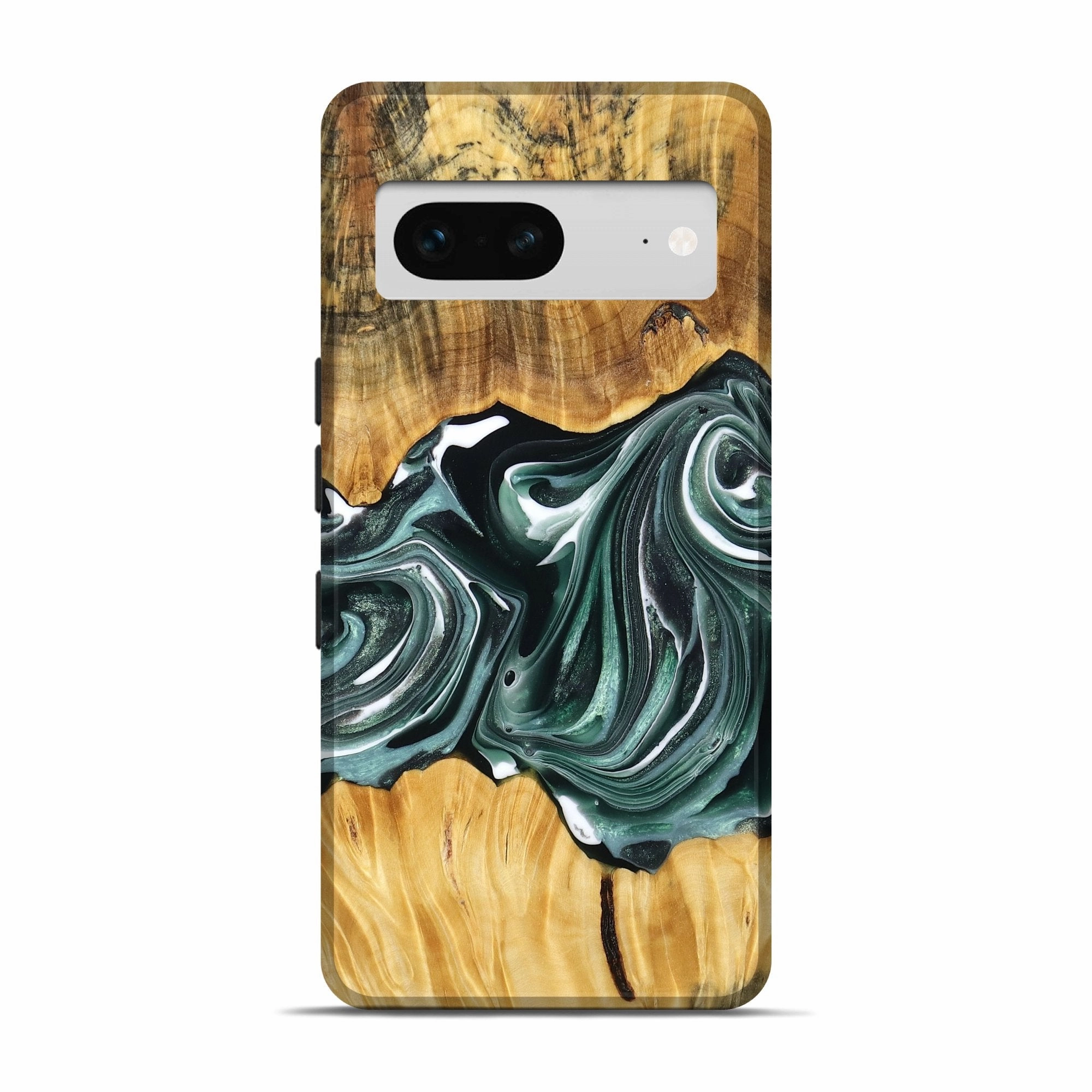 Pixel 7 Wood Live Edge Phone Case - Keira (Green, 765732) Protective Layer