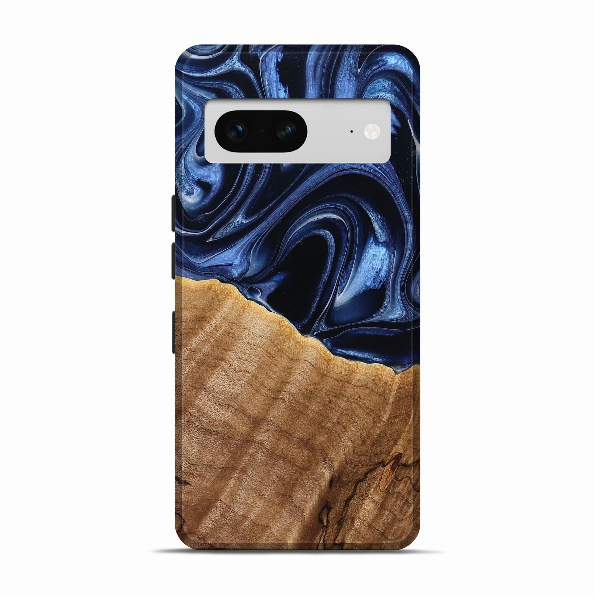 Pixel 7 Wood Live Edge Phone Case - Leora (Blue, 778099) Anti Oil Film Drop Resistant