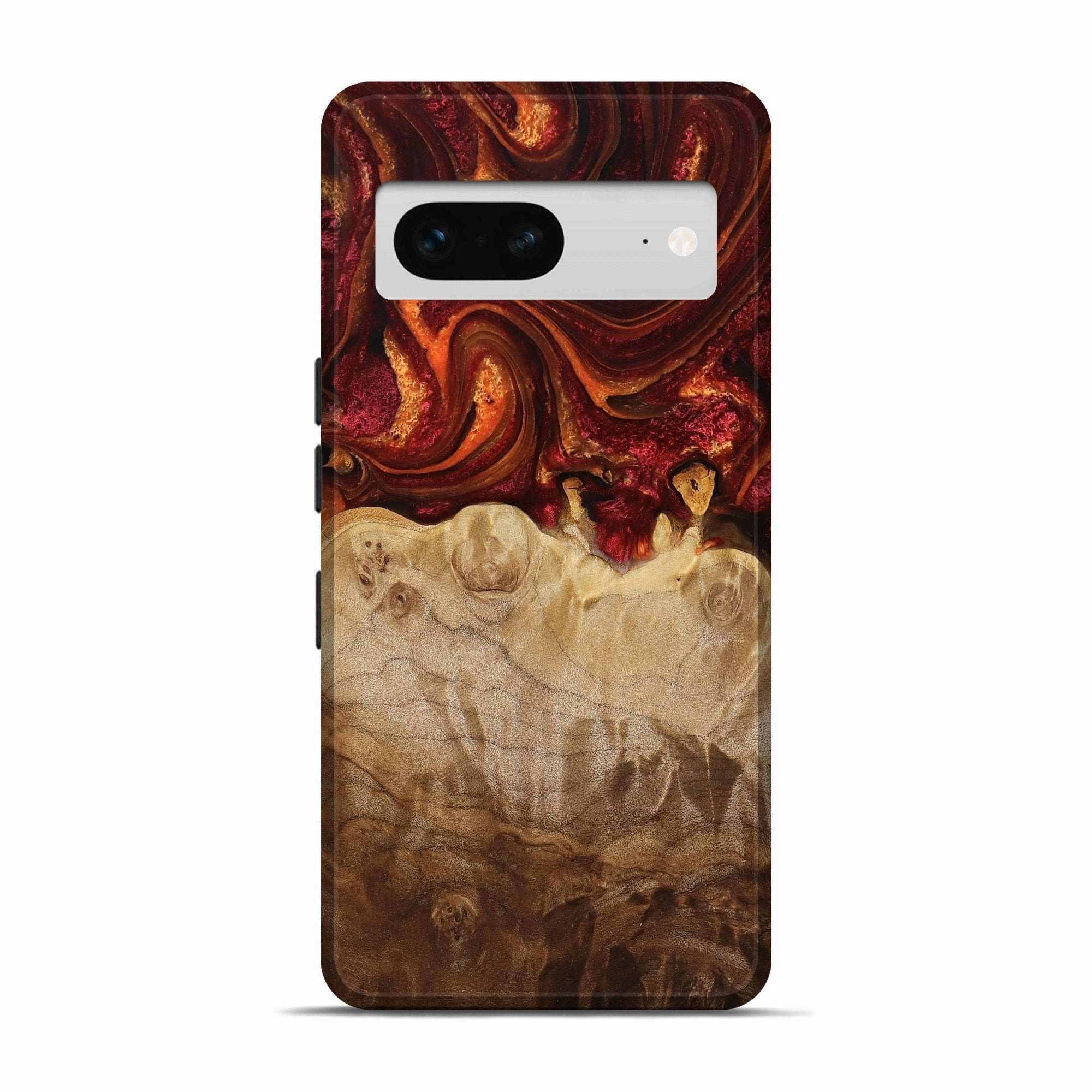 Pixel 7 Wood Live Edge Phone Case - Lona (Red, 776940) Anti Dust Protective Cover