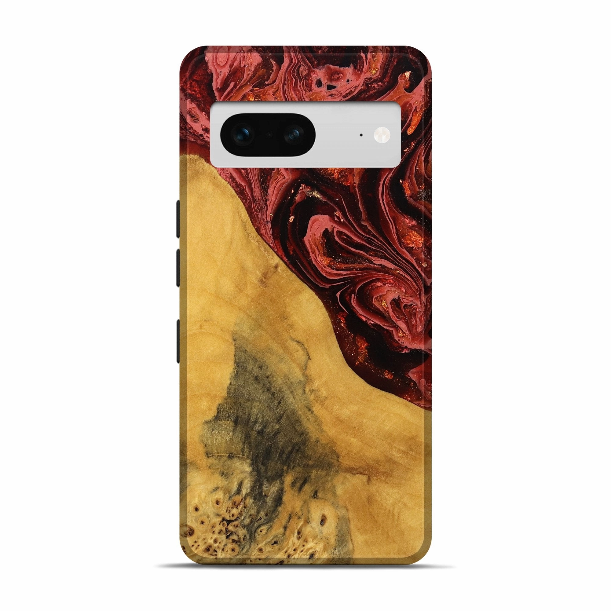 Anti Scratch Screen Pixel 7 Wood Live Edge Phone Case - Lydia (Red, 777335)