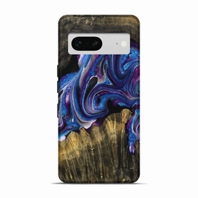 Fingerprint Resistant Screen Pixel 7 Wood Live Edge Phone Case - Marely (Purple, 776911)