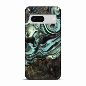 Pixel 7 Wood Live Edge Phone Case - Reece (Green, 781002) Anti Scratch Shield