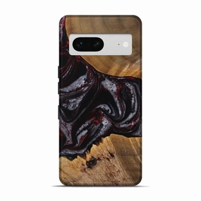 Shock Absorption Ultra Thin Pixel 7 Wood Live Edge Phone Case - Shelba (Red, 767326)