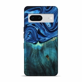 Pixel 7 Wood Live Edge Phone Case - Zachery (Blue, 781462) Screen Guard