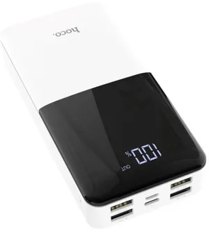 Power Bank 20000Mah 4 Usb Output -  Hoco J42A - White Usb Input