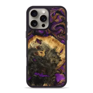 Iphone 16 Pro Max Wood Phone Case - Alfreda (Purple, 778664) Fingerprint Resistant Case Friendly
