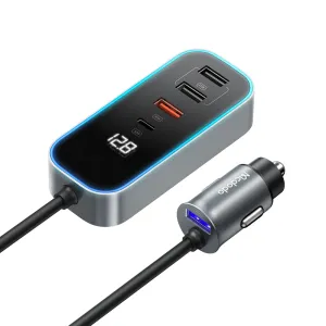 Anti Fray Cable Mcdodo 107W Car Charger(Digital Display, With Extension Cord)