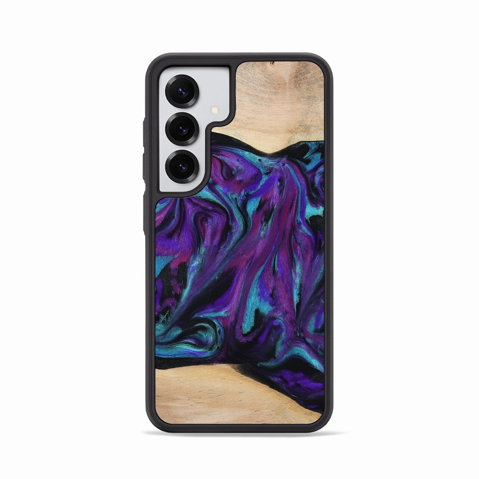 Anti Scratch Shield Anti Scratch Coating Galaxy S25 Wood Phone Case - Raquel (Purple, 775395)