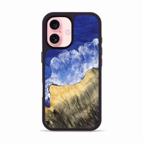 Iphone 16 Wood Phone Case - Qiana (Coastal, 779917) Fingerprint Free Anti Spy Film