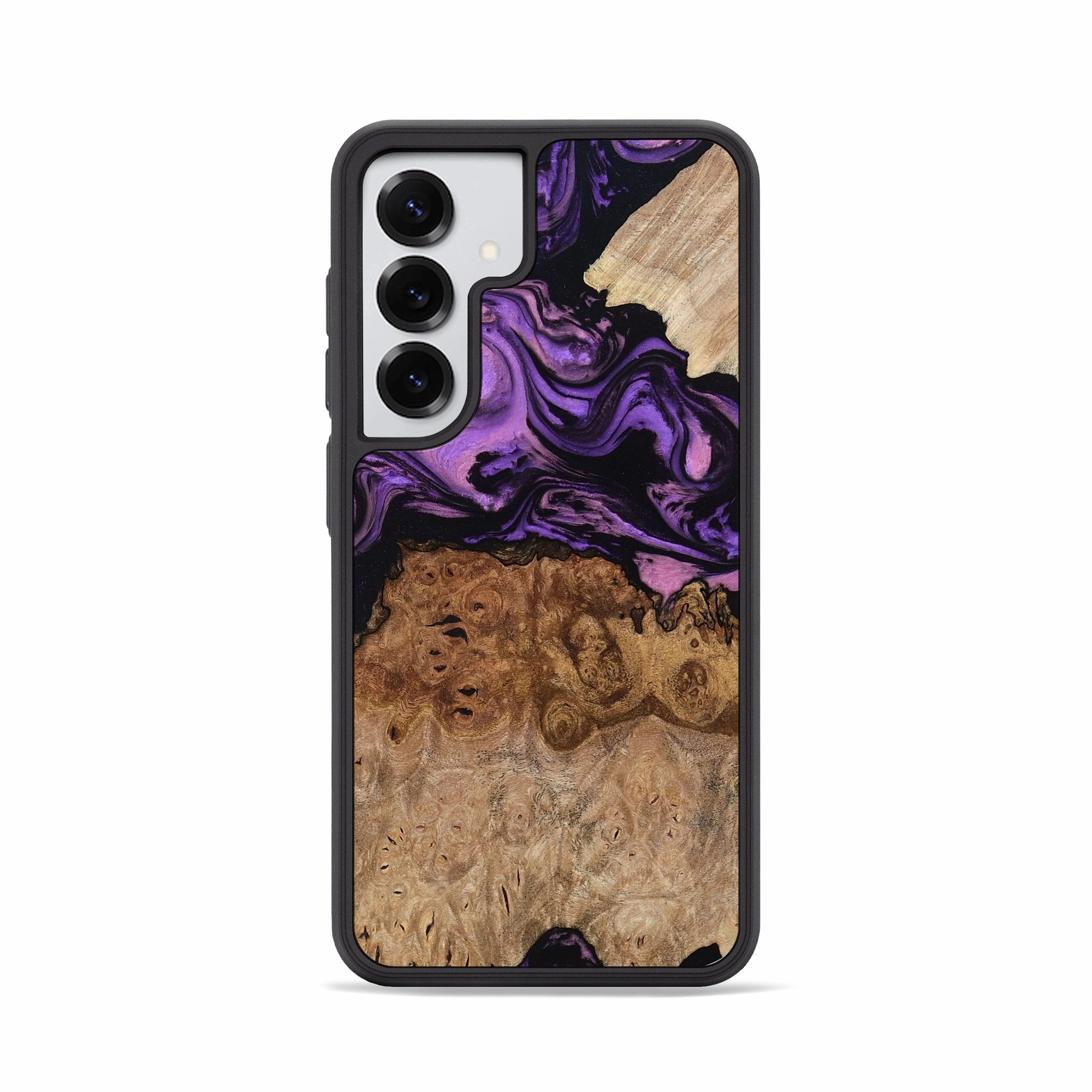 Galaxy S25 Wood Phone Case - Zyaire (Purple, 780498) Privacy Screen