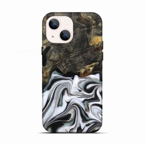 Anti Static Film Screen Guard Iphone 13 Wood Live Edge Phone Case - Stephen (Black & White, 781236)