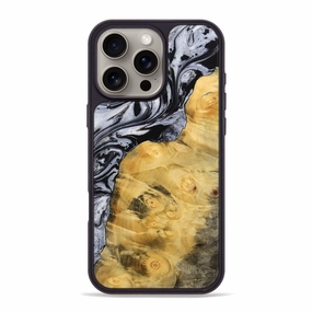 Edge to Edge Protection Iphone 16 Pro Max Wood Phone Case - Aurelia (Black & White, 773313)