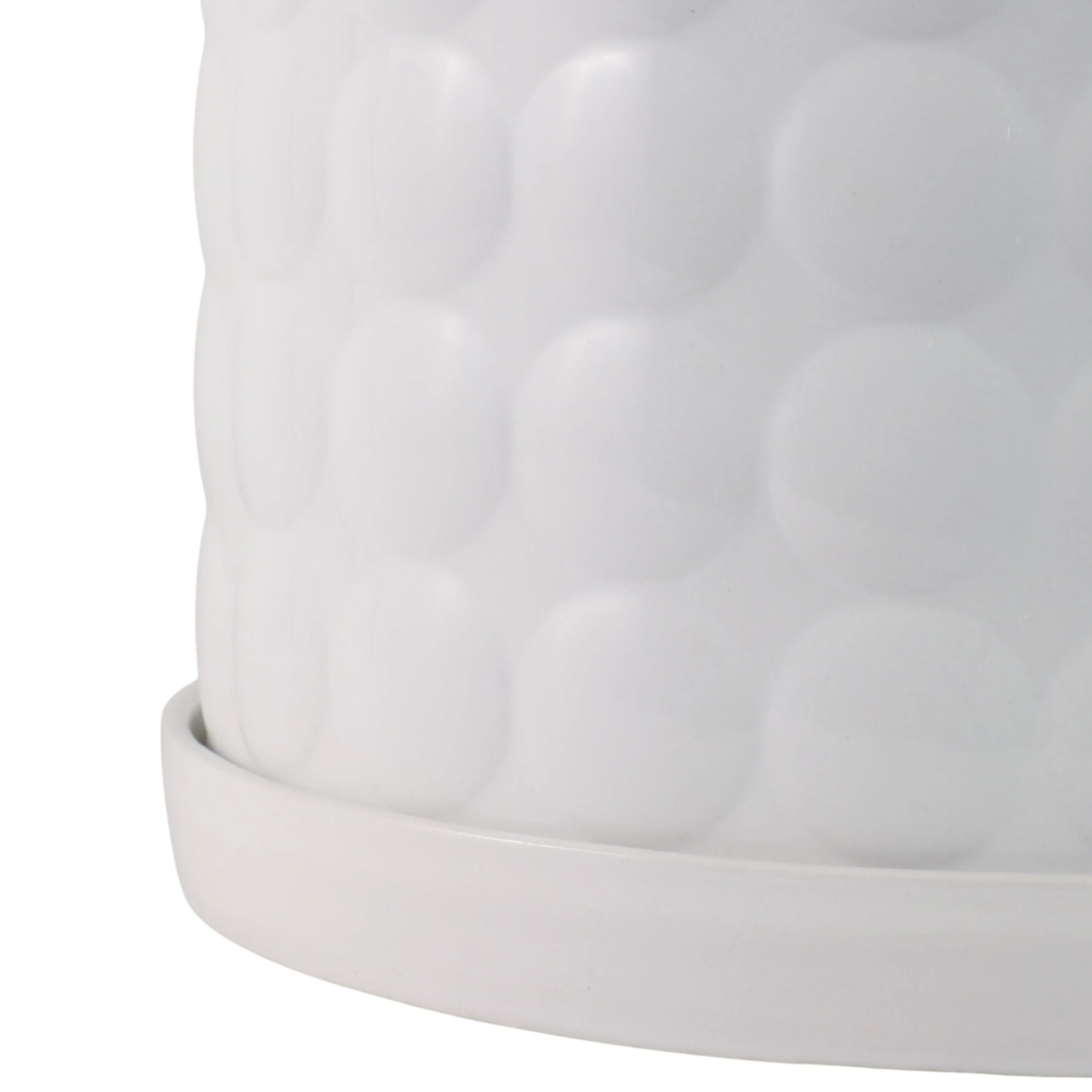 S/2 10/12" Bubble Planter, White