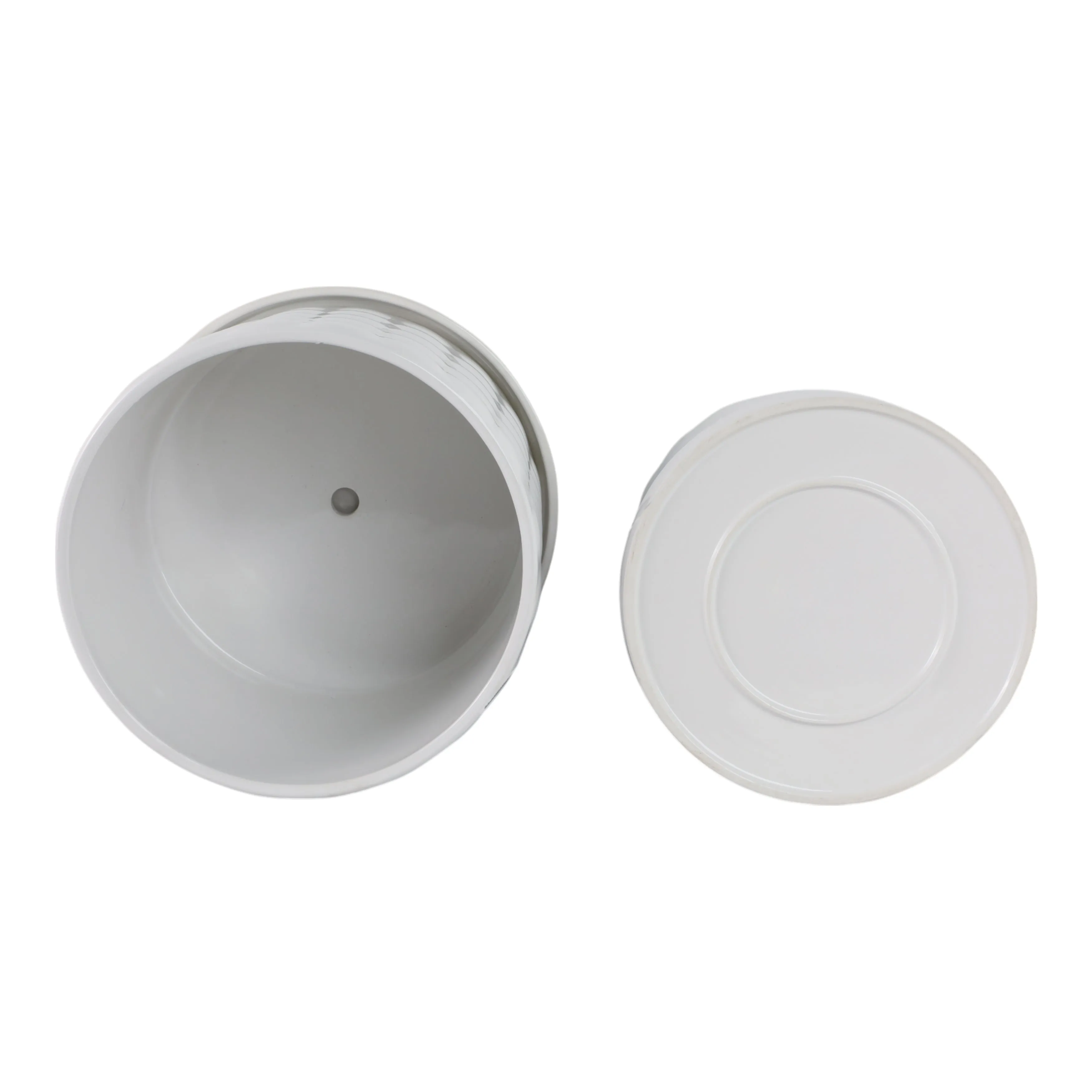 S/2 10/12" Bubble Planter, White