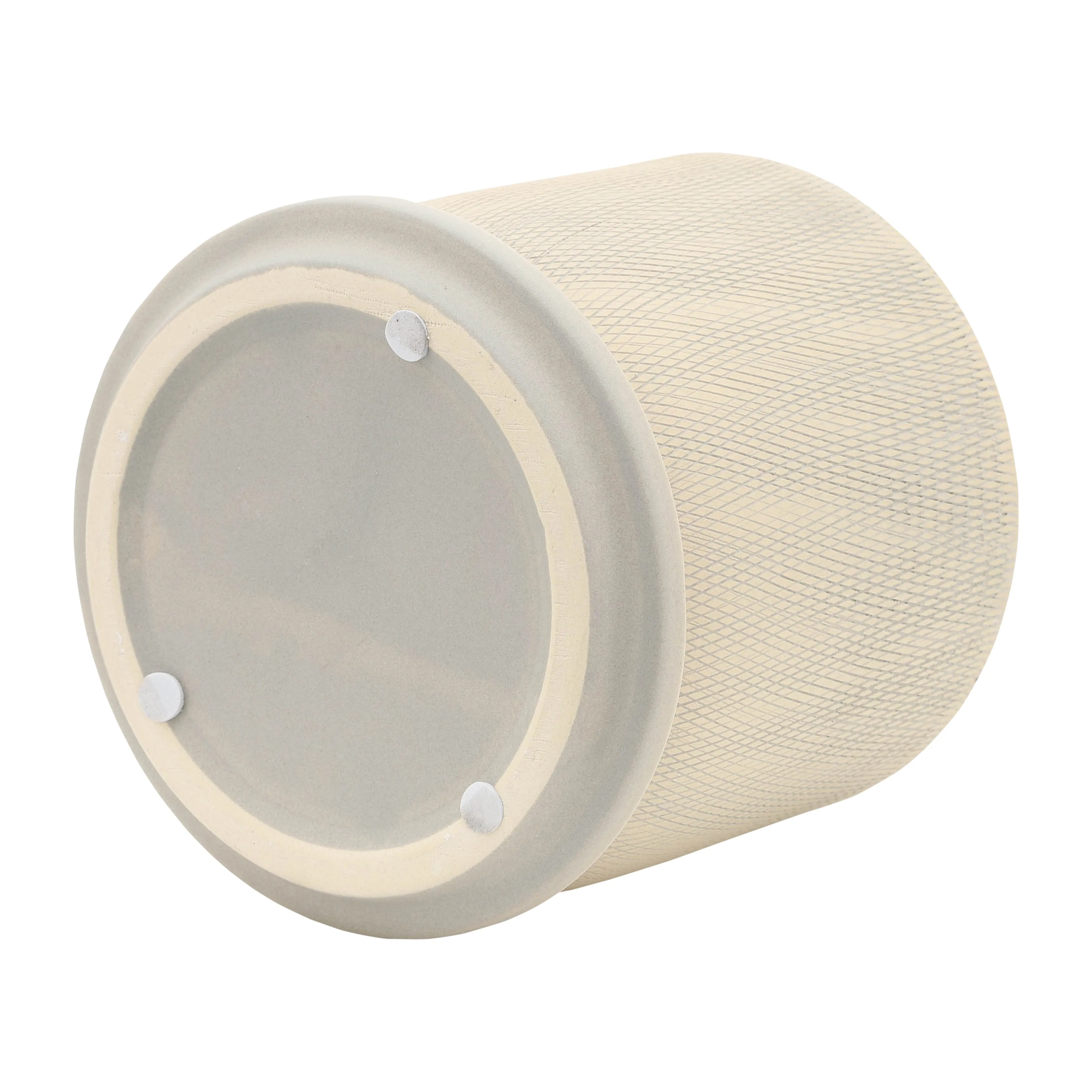 S/2 5/6" MESH PLANTER W/ SAUCER, SAGE