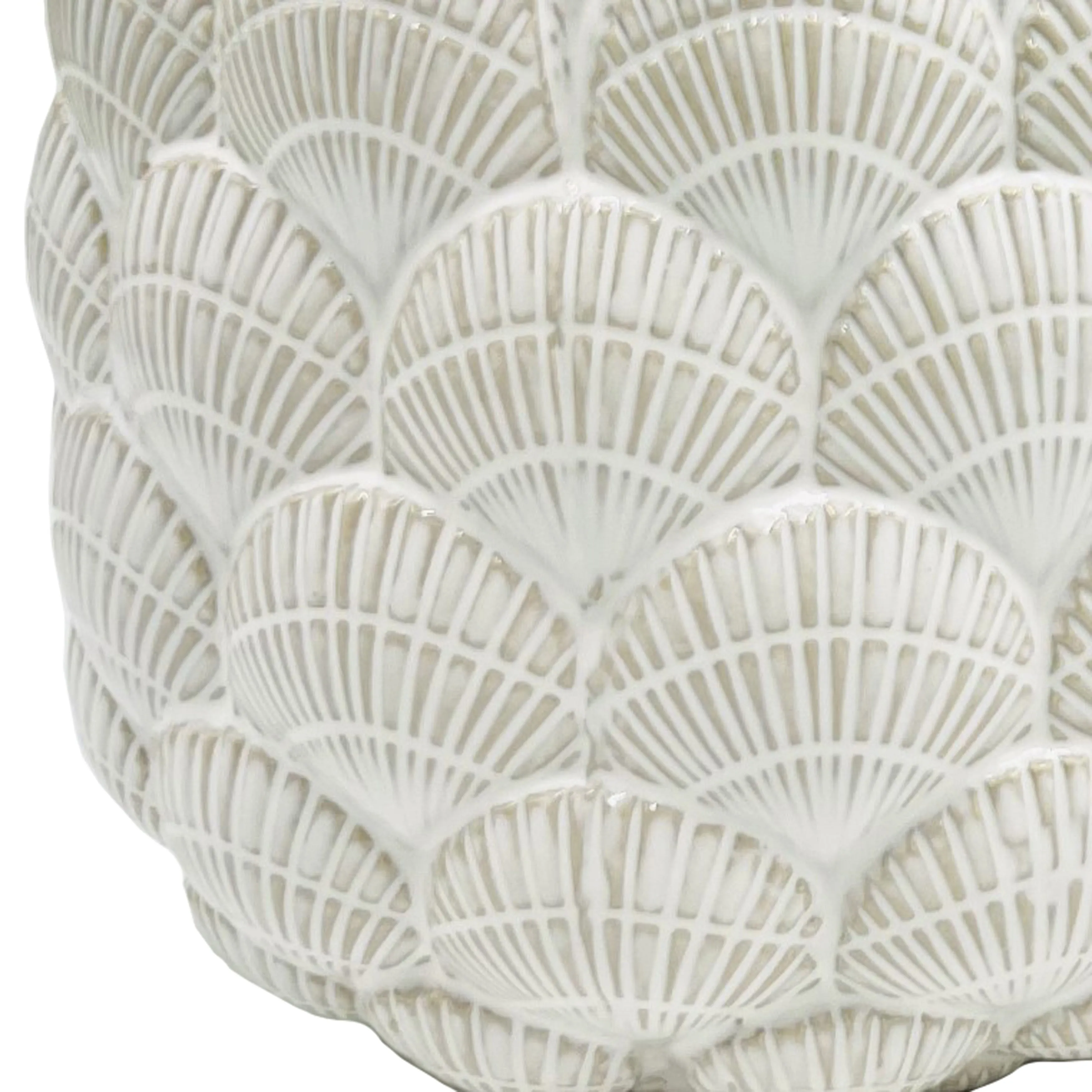S/2 7/9" Seashell Planters, White