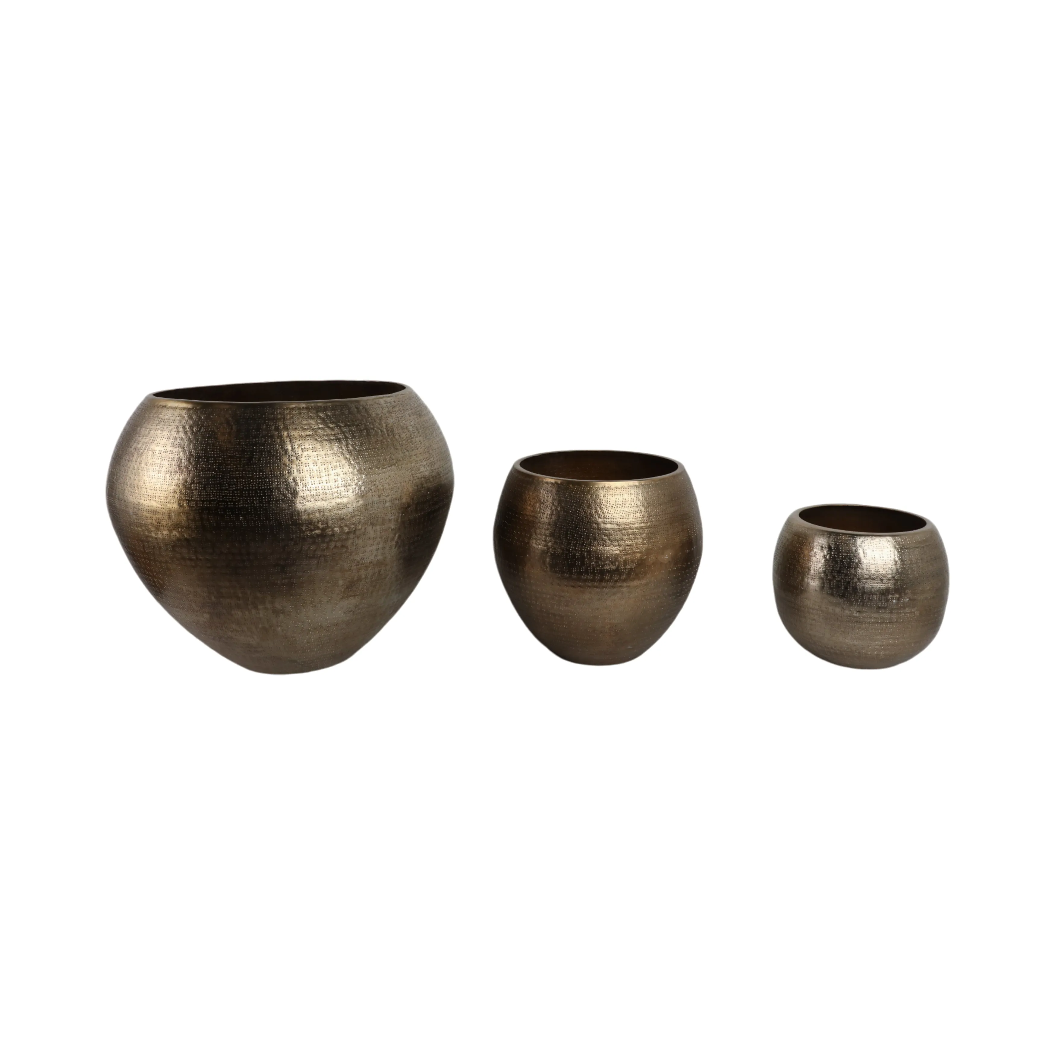 S/3 13/18/25" Noatak Bronze Planters