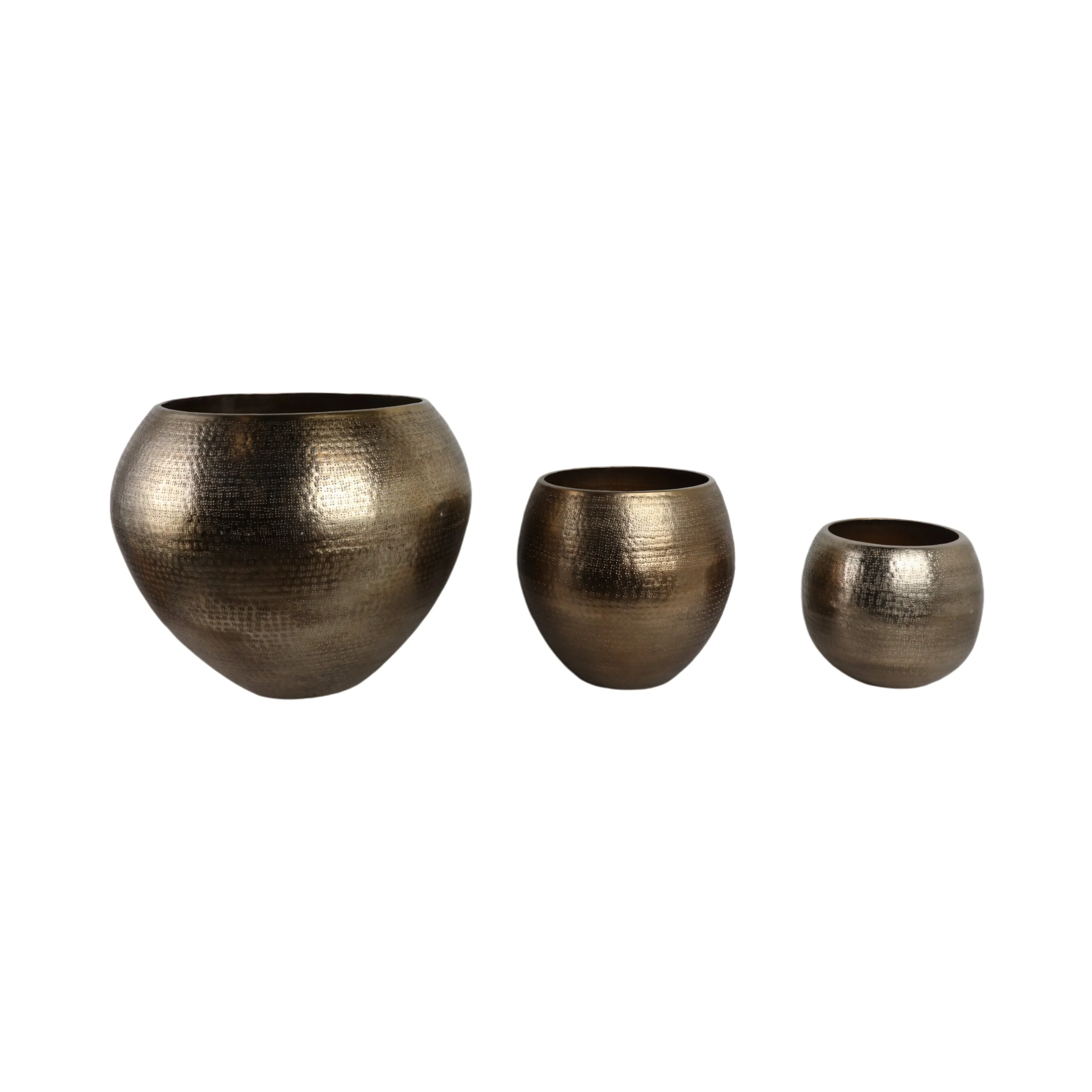 S/3 13/18/25" Noatak Bronze Planters