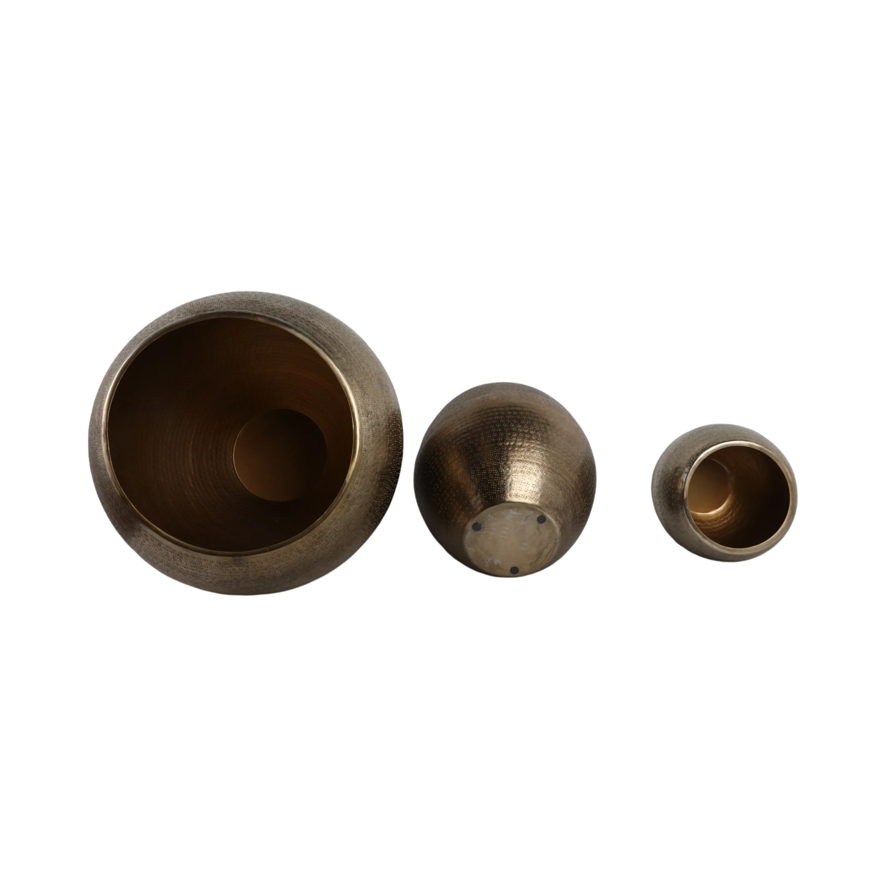 S/3 13/18/25" Noatak Bronze Planters