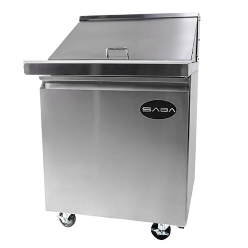 Saba - SPS-27-12M Commercial 27" 12 Pan Salad Sandwich Food Prep Table Refrigerator
