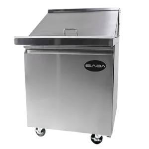 Saba - SPS-27-12M Commercial 27" 12 Pan Salad Sandwich Food Prep Table Refrigerator
