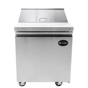 Saba - SPS-27-8 Commercial 27" 8 Pan Salad Sandwich Food Prep Table Refrigerator