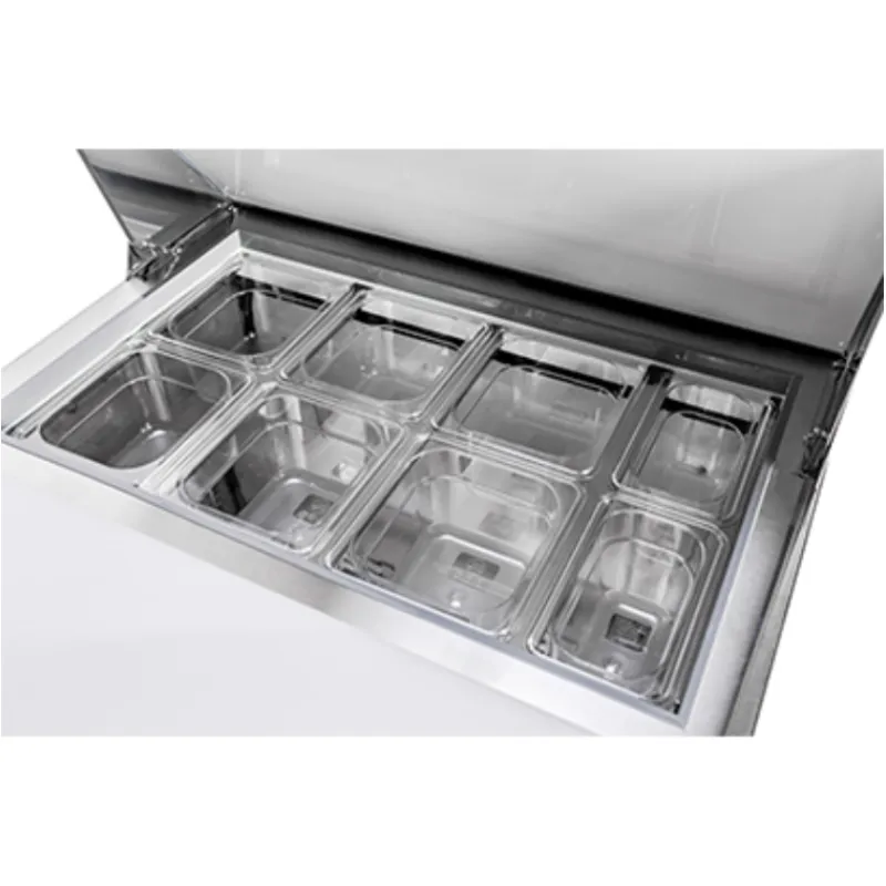 Saba - SPS-27-8 Commercial 27" 8 Pan Salad Sandwich Food Prep Table Refrigerator