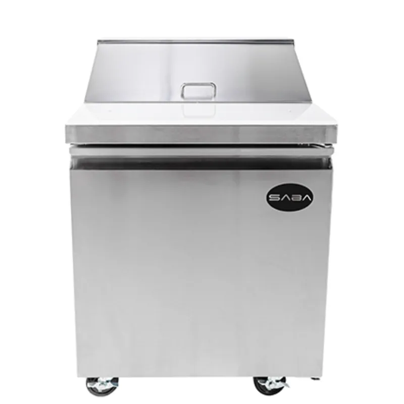 Saba - SPS-27-8 Commercial 27" 8 Pan Salad Sandwich Food Prep Table Refrigerator