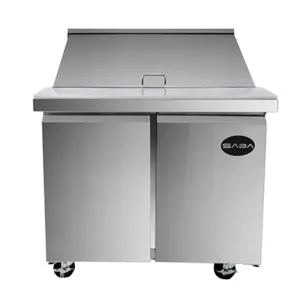 Saba - SPS-36-15M Commercial 36" 15 Pan Salad Sandwich Food Prep Table Refrigerator