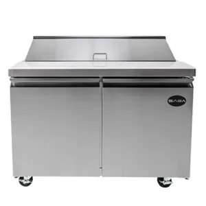 Saba - SPS-48-12 Commercial 48" 12 Pan Salad Sandwich Food Prep Table Refrigerator