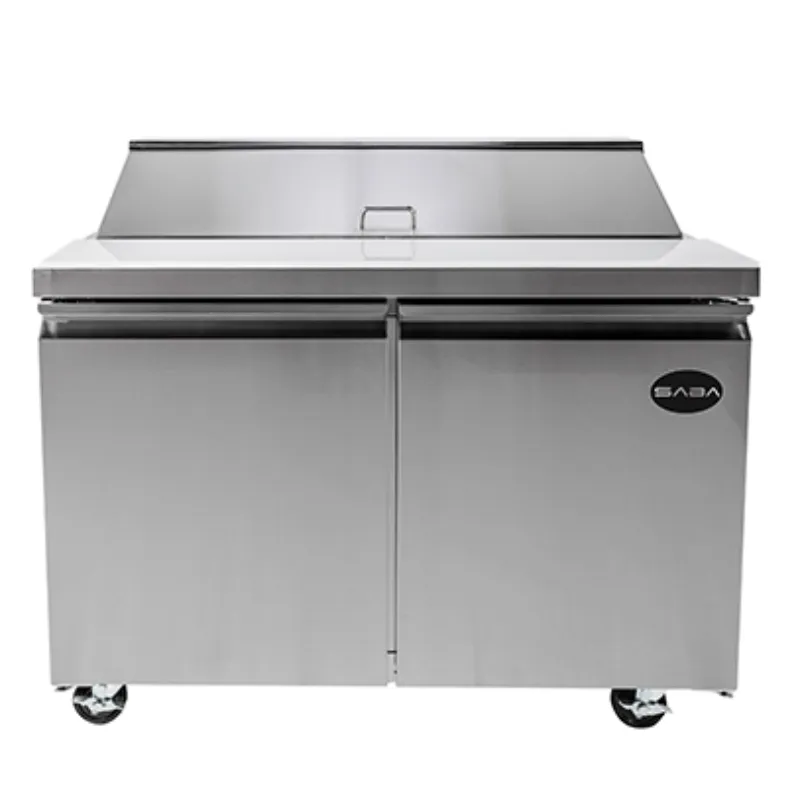Saba - SPS-48-12 Commercial 48" 12 Pan Salad Sandwich Food Prep Table Refrigerator