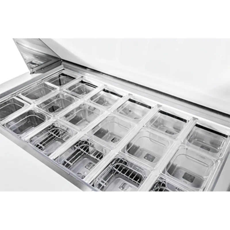 Saba - SPS-48-18M Commercial 48" 18 Pan Salad Sandwich Food Prep Table Refrigerator