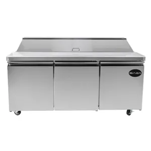 Saba - SPS-72-18 Commercial 70" 18 Pan Salad Sandwich Food Prep Table Refrigerator