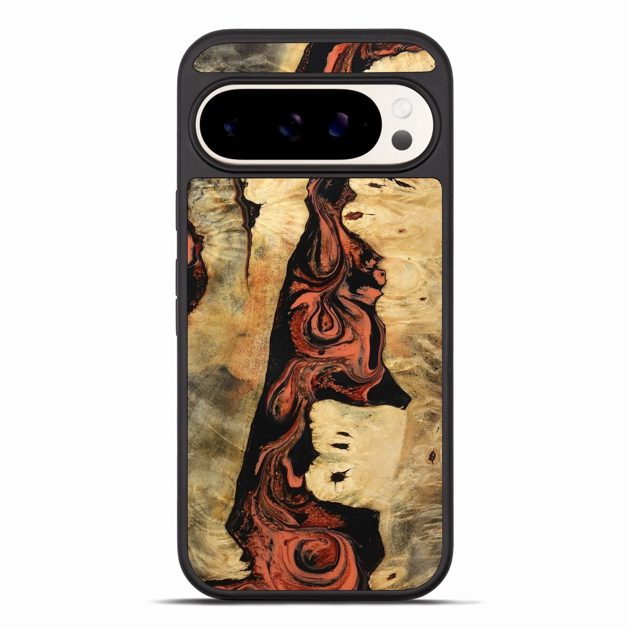 Pixel 10 Pro Xl Wood Phone Case - Myles (Red, 779215) Anti Finger Oil Coating Ultra Thin