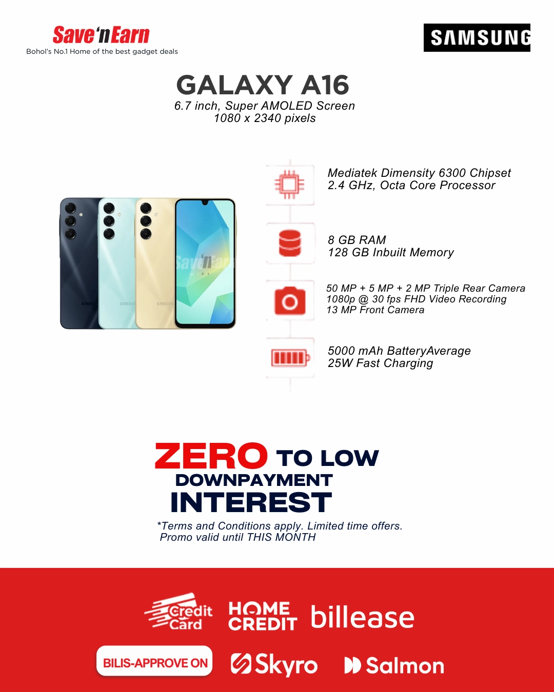 Samsung A16 5G Anti Finger Smudge Film