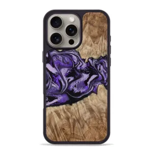 Iphone 16 Pro Max Wood Phone Case - Norita (Purple, 780427) Anti Finger Smudge Film