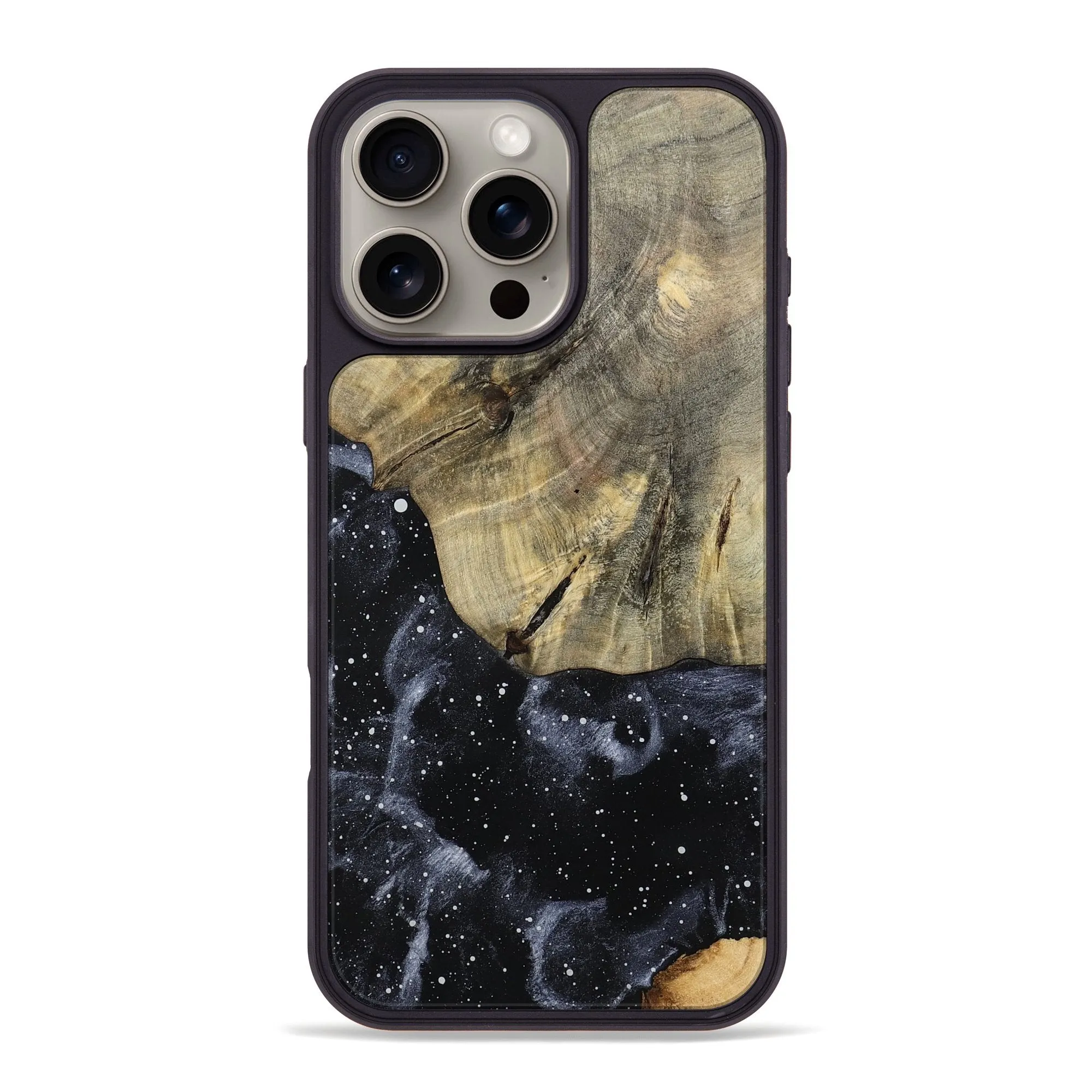 Iphone 16 Pro Max Wood Phone Case - Hugo (Cosmos, 780792) Scratch Protection