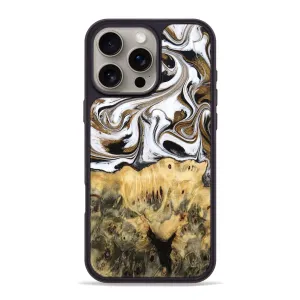 Iphone 16 Pro Max Wood Phone Case - Squire (Black & White, 775643) Anti Glare Fingerprint Resistant Screen