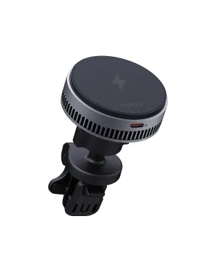 Aukey Hd-Mc13A Magfusion Dash Pro Qi2 Active Cooling Wireless Charging Phone Mount Power Delivery Magnetic Cable