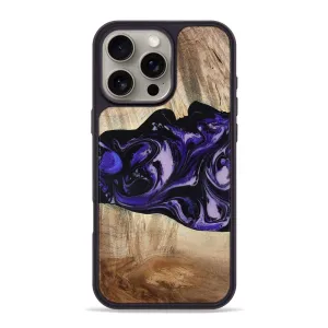 Grip Friendly Shockproof Iphone 16 Pro Max Wood Phone Case - Bradyn (Purple, 780153)