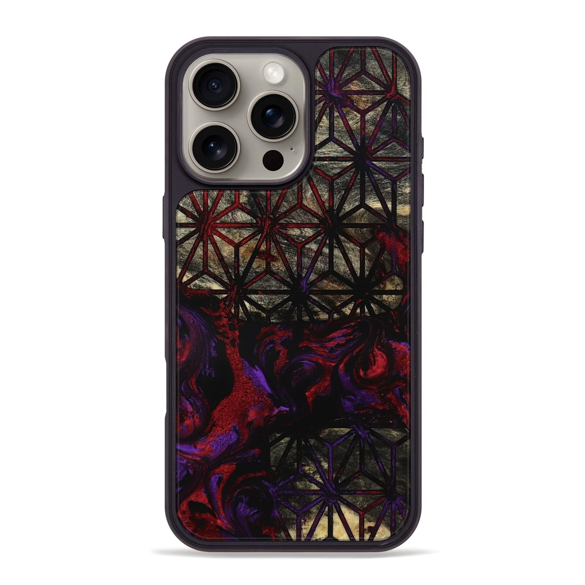 Iphone 16 Pro Max Wood Phone Case - Melina (Pattern, 780990) Fingerprint Repellent