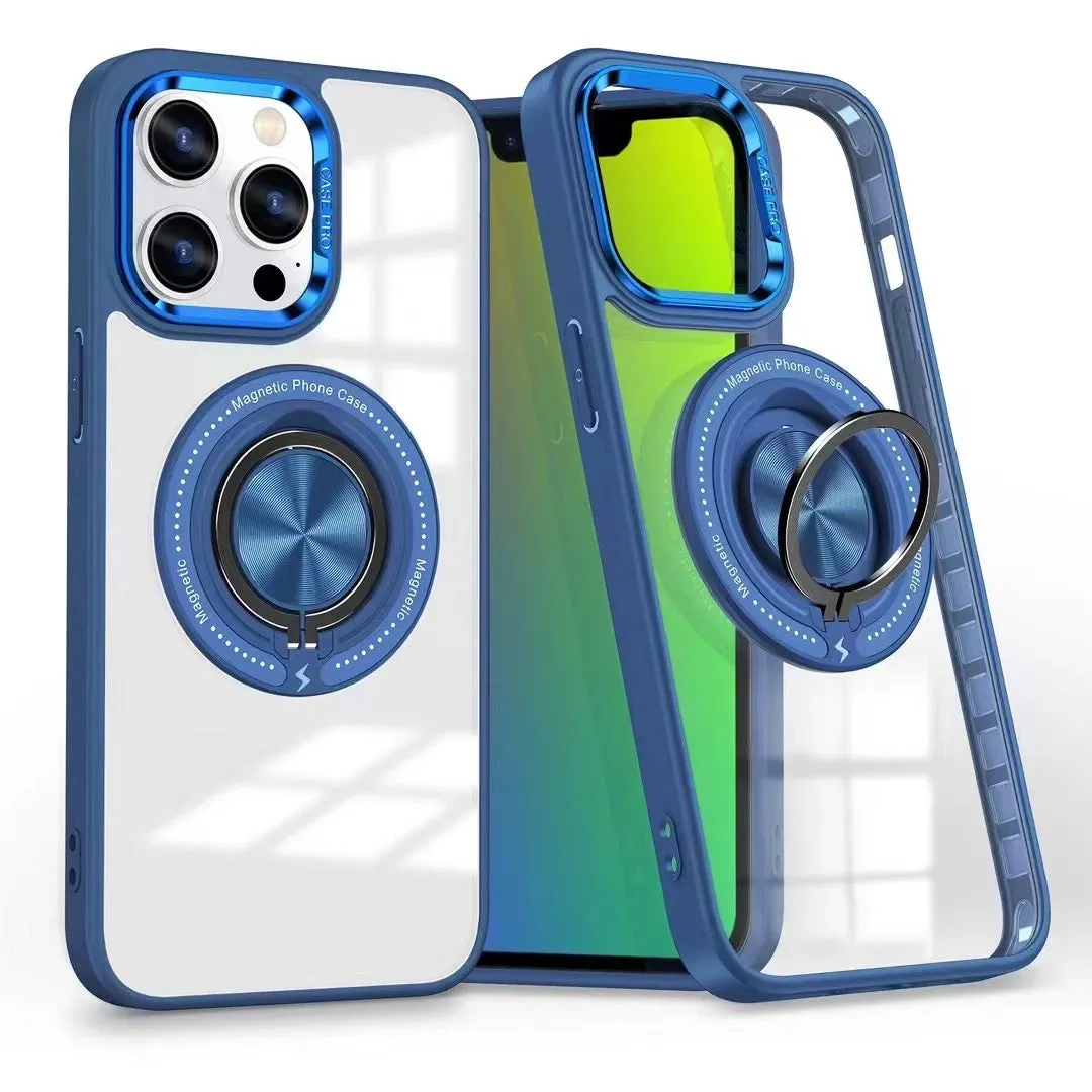 Shock Proof Film Usp Case For Iphone 17 Air Ring Holder Case Compatible With Magsafe