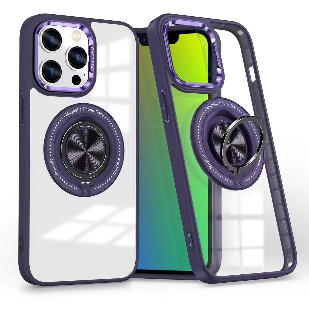 Anti Reflection Screen Usp Case For Iphone 17 Air Ring Holder Case Compatible With Magsafe
