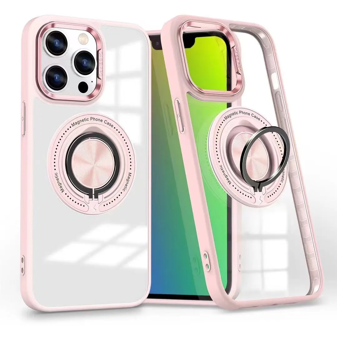 Usp Case For Iphone 17 Air Ring Holder Case Compatible With Magsafe Case Friendly Glass Dustproof Cover