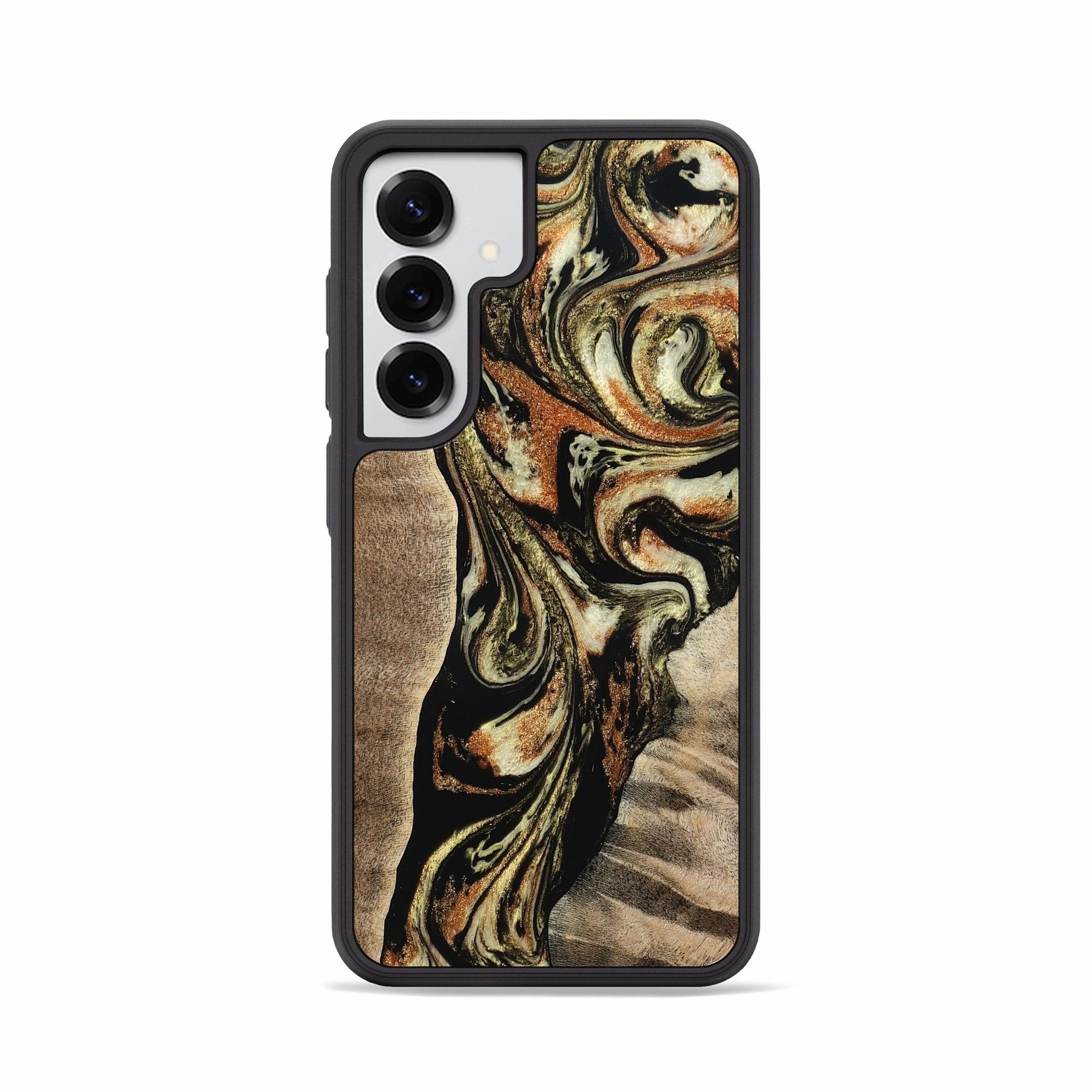 Galaxy S25 Wood Phone Case - Tanner (Black & White, 780135) Anti Scratch Screen