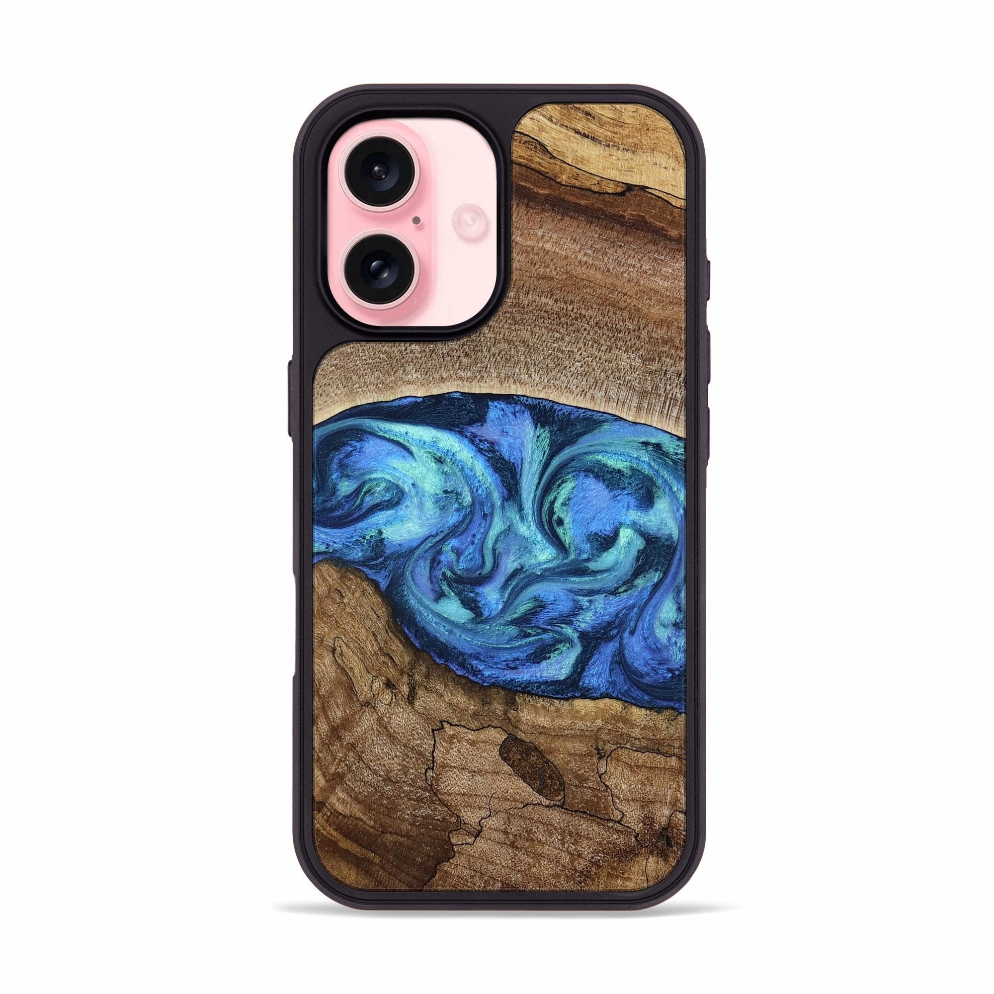 Anti Fog Iphone 16 Wood Phone Case - Marlo (Blue, 781042)