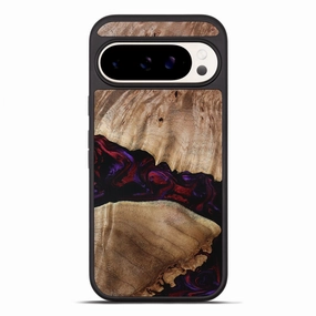 Pixel 10 Pro Xl Wood Phone Case - Belva (Red, 781584) Anti Finger Mark