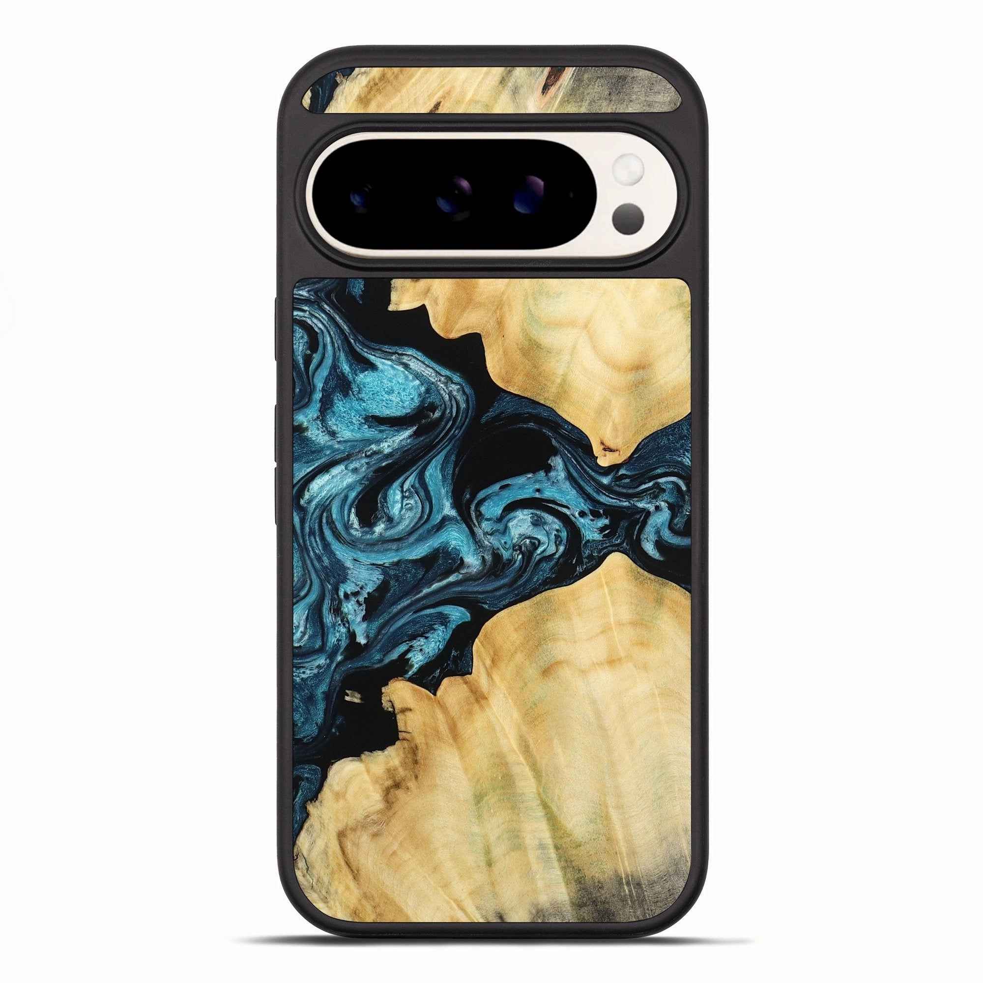 Pixel 10 Pro Xl Wood Phone Case - Kylah (Blue, 779641) Bubble Free Screen