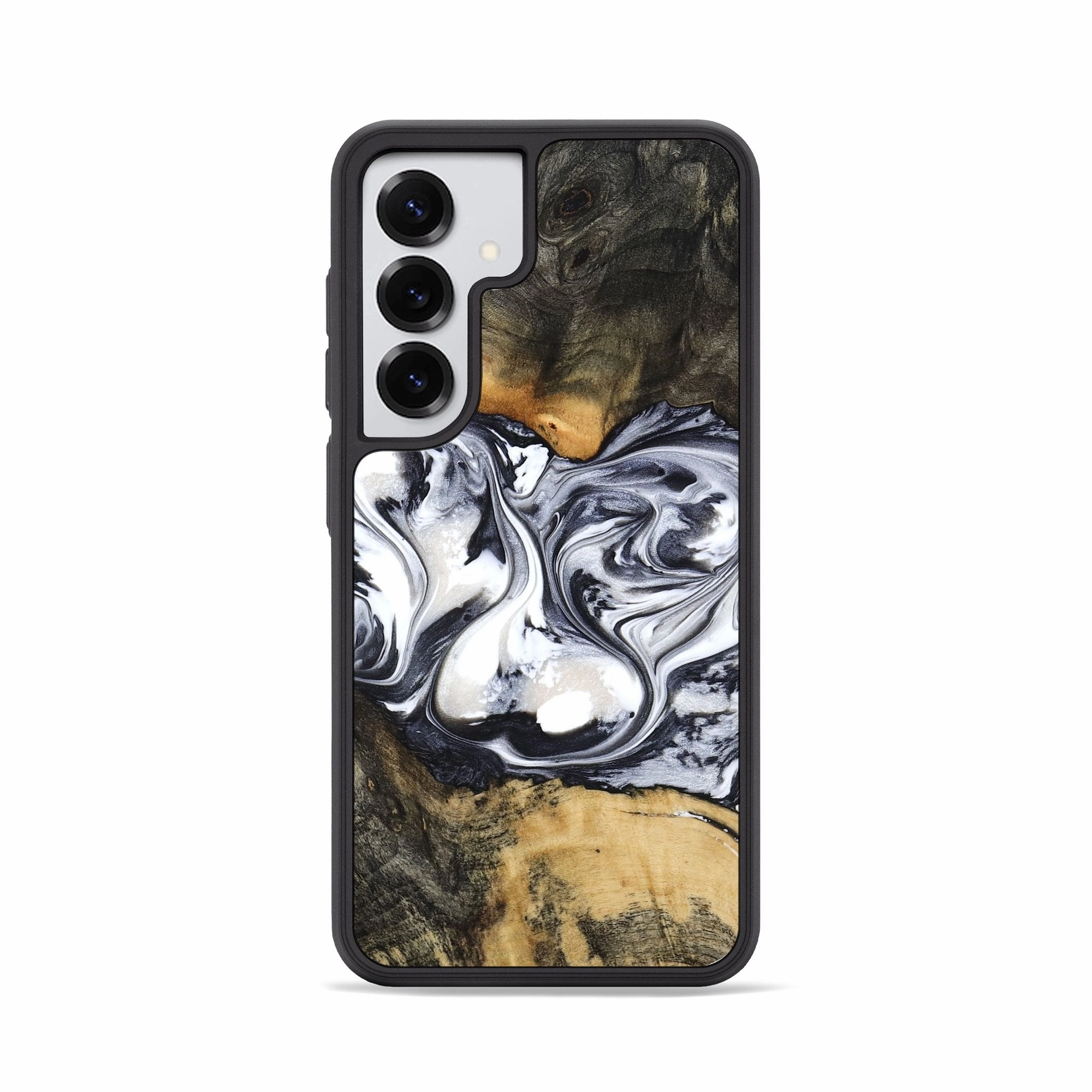 Anti Finger Mark Film Anti Static Galaxy S25 Wood Phone Case - Verna (Black & White, 781580)